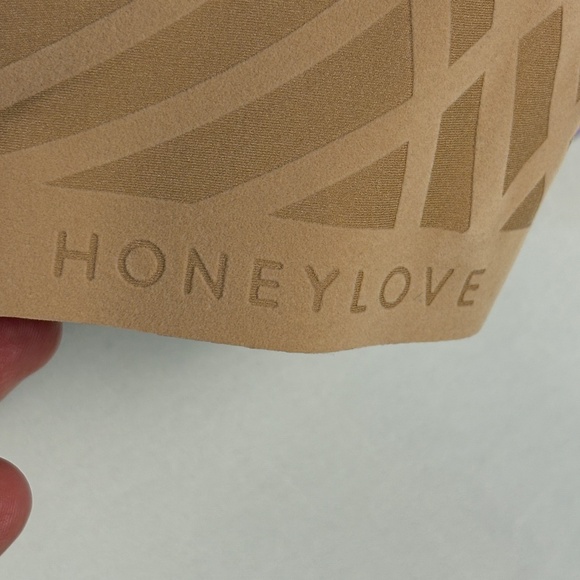 NWT HoneyLove Womens Silhouette Wireless Bonded Support Bra Sz L 38 B/C Sand - Picture 3 of 11